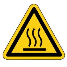 Warnung vor heißer Oberfläche nach ISO 7010 / W 017