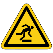 Warnung vor Hindernissen am Boden nach ISO 7010 / W 007