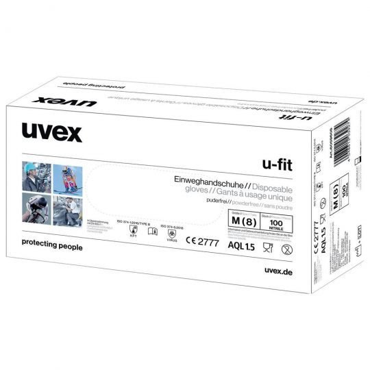 Einweg-Schutzhandschuh uvex u-fit, 100 Stück