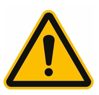 Warnung vor einer Gefahrenstelle nach ISO 7010 / W 001