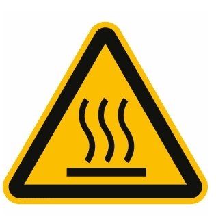 Warnung vor heißer Oberfläche nach ISO 7010 / W 017